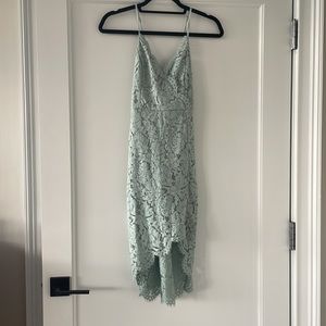 Lulu’s sage lace dress